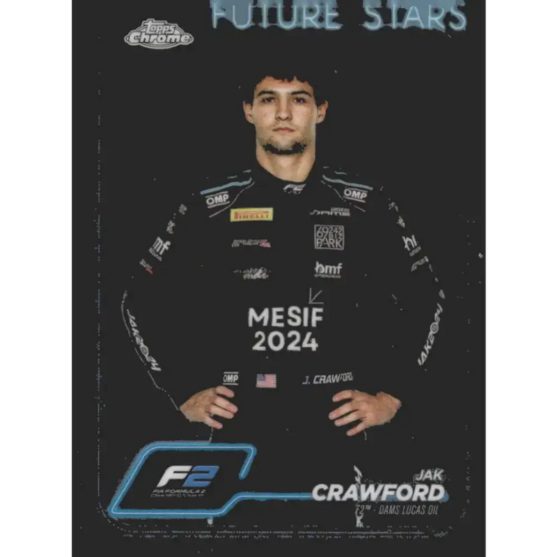 2024 Topps Chrome Formula 1 #33 Jak Crawford EX Excellent F2 - DAMS Lucas Oil Racing Card - Racing Card Single