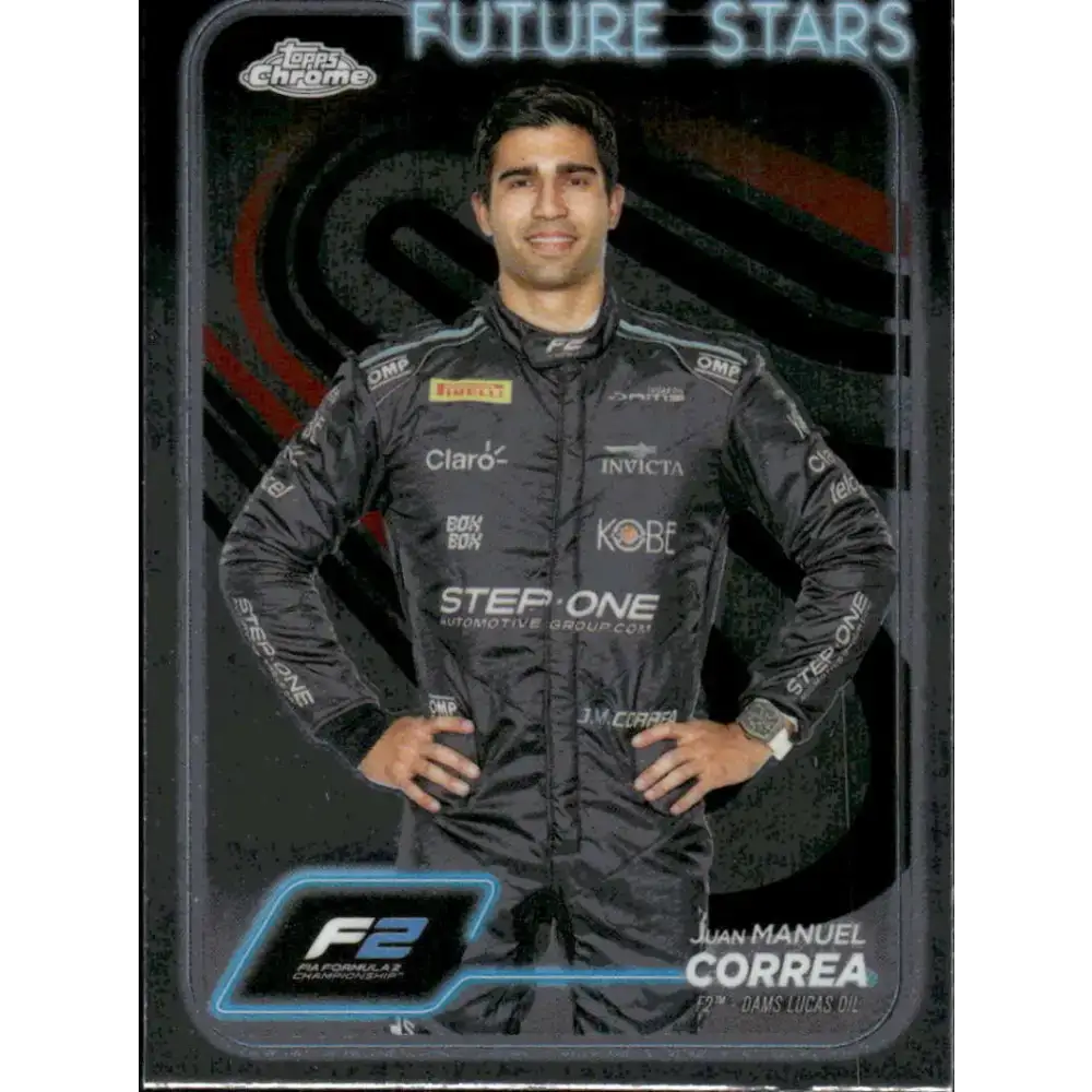 2024 Topps Chrome Formula 1 #34 Juan Manuel Correa EX Excellent F2 - DAMS Lucas Oil Racing Card - Racing Card Single