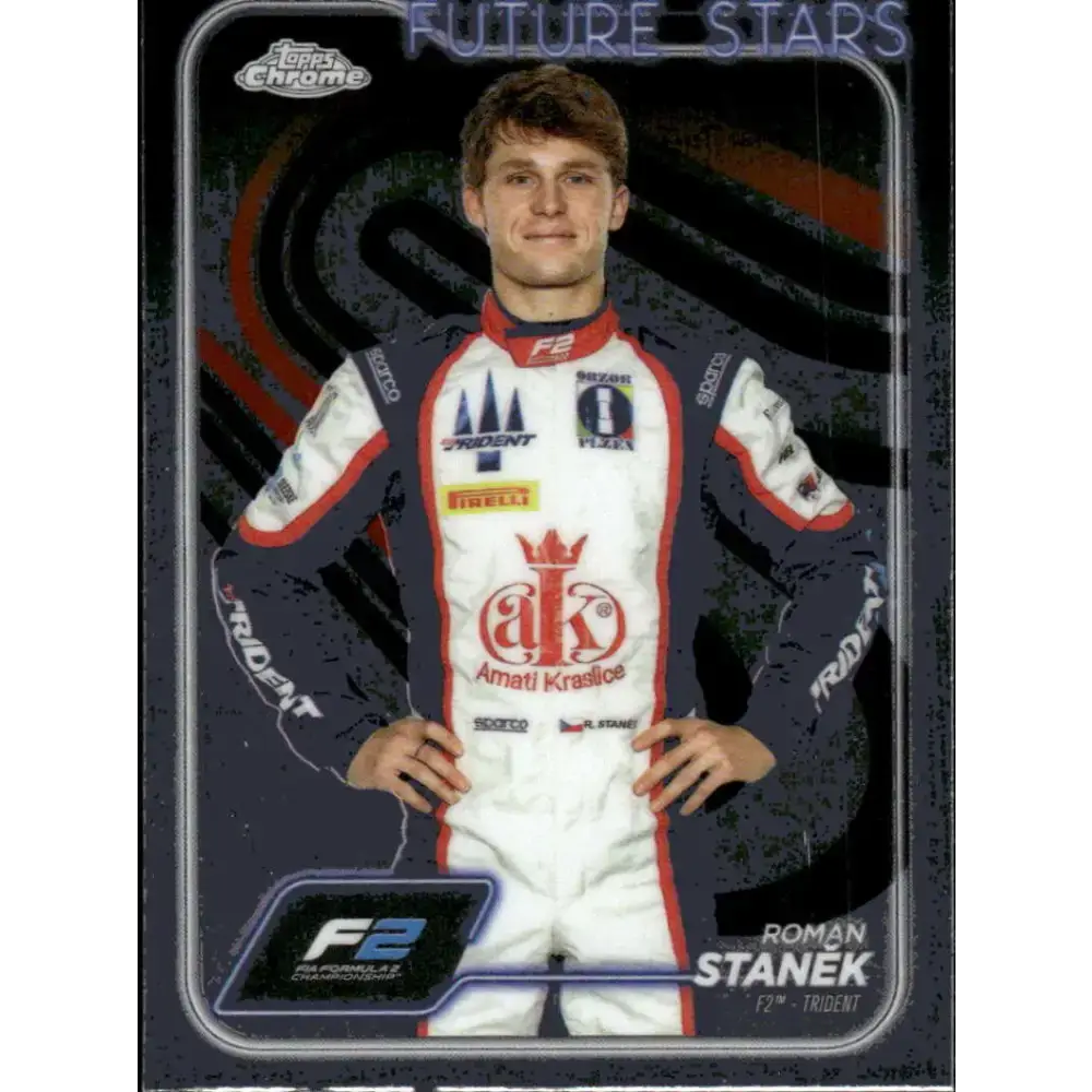 2024 Topps Chrome Formula 1 #38 Roman Stanek NM-MT F2 - Trident Racing Card - Racing Card Single