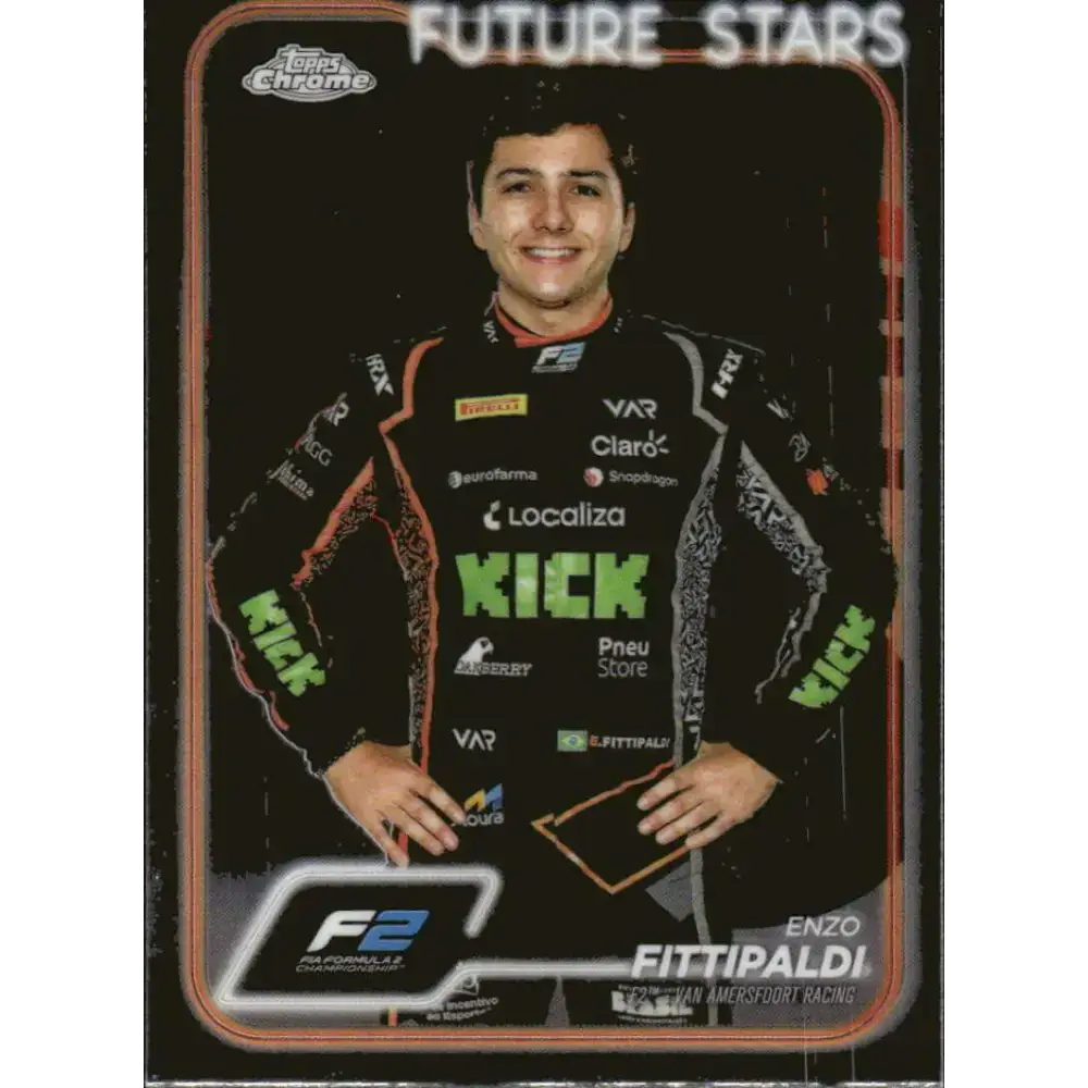 2024 Topps Chrome Formula 1 #39 Enzo Fittipaldi NM-MT F2 - Van Amersfoort Racing Racing Card - Racing Card Single