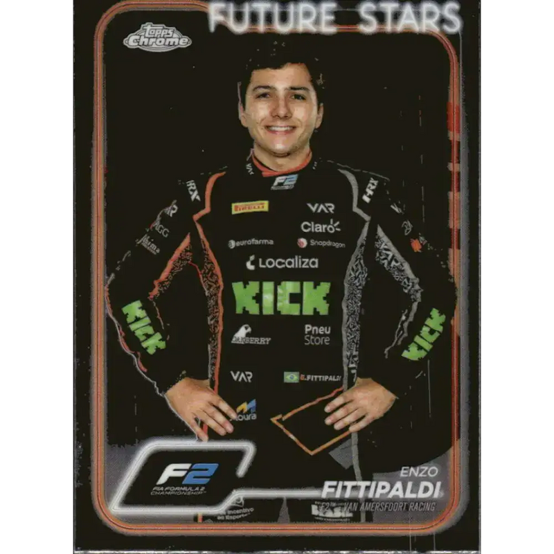 2024 Topps Chrome Formula 1 #39 Enzo Fittipaldi NM-MT F2 - Van Amersfoort Racing Racing Card - Racing Card Single