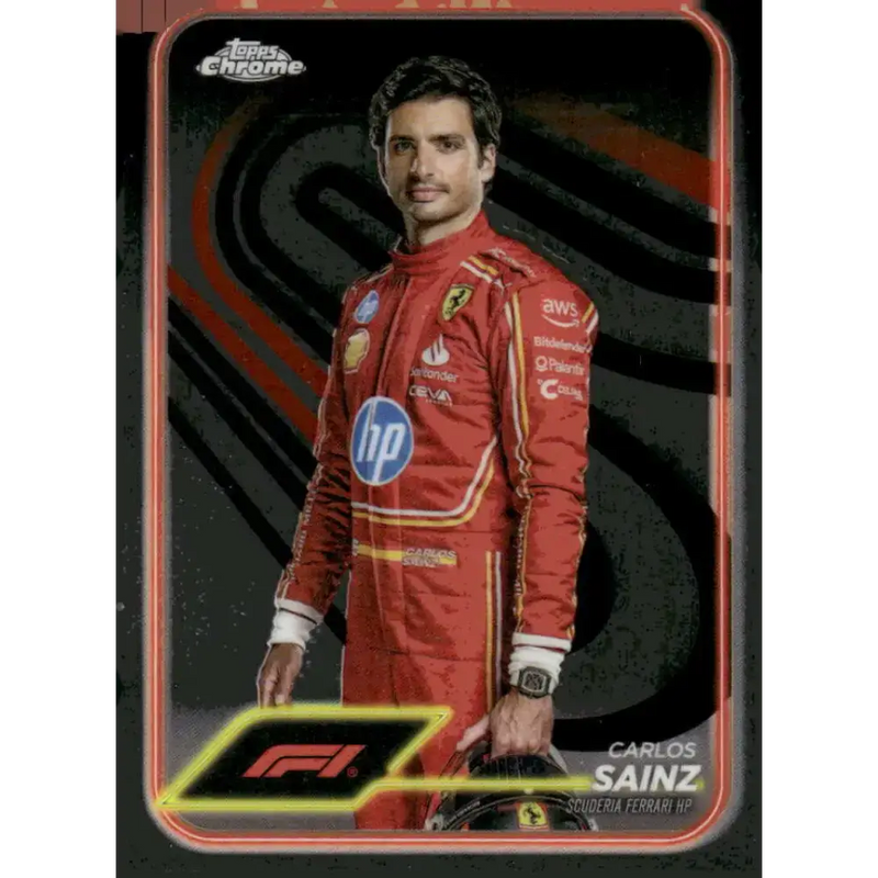2024 Topps Chrome Formula 1 #4 Carlos Sainz NM-MT Scuderia Ferrari HP Racing Card - Racing Card Single