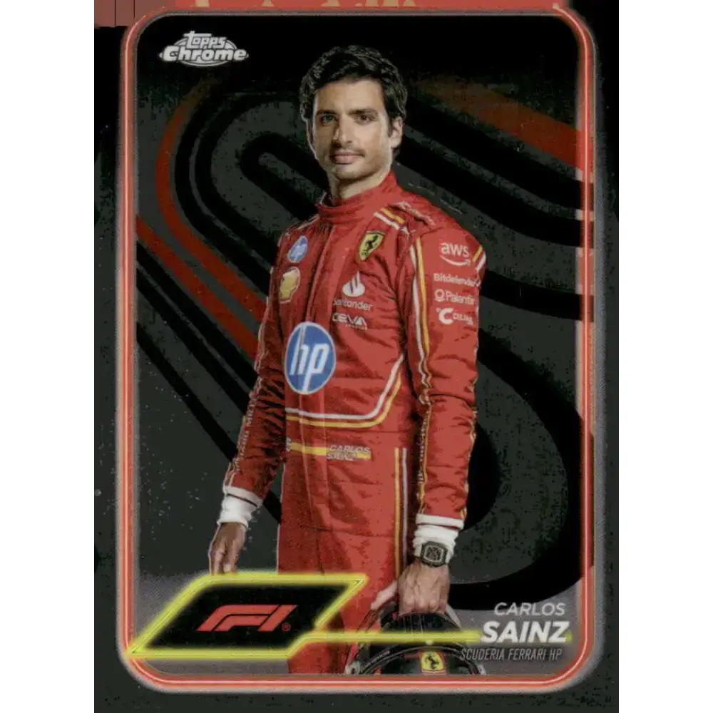 2024 Topps Chrome Formula 1 #4 Carlos Sainz NM-MT Scuderia Ferrari HP Racing Card - Racing Card Single