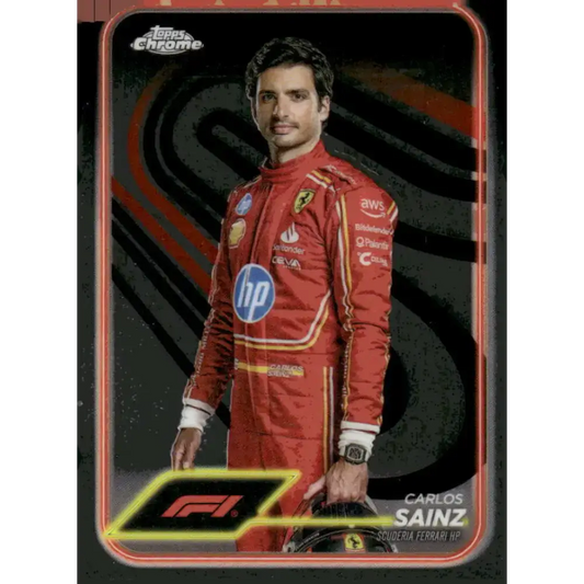 2024 Topps Chrome Formula 1 #4 Carlos Sainz NM-MT Scuderia Ferrari HP Racing Card - Racing Card Single