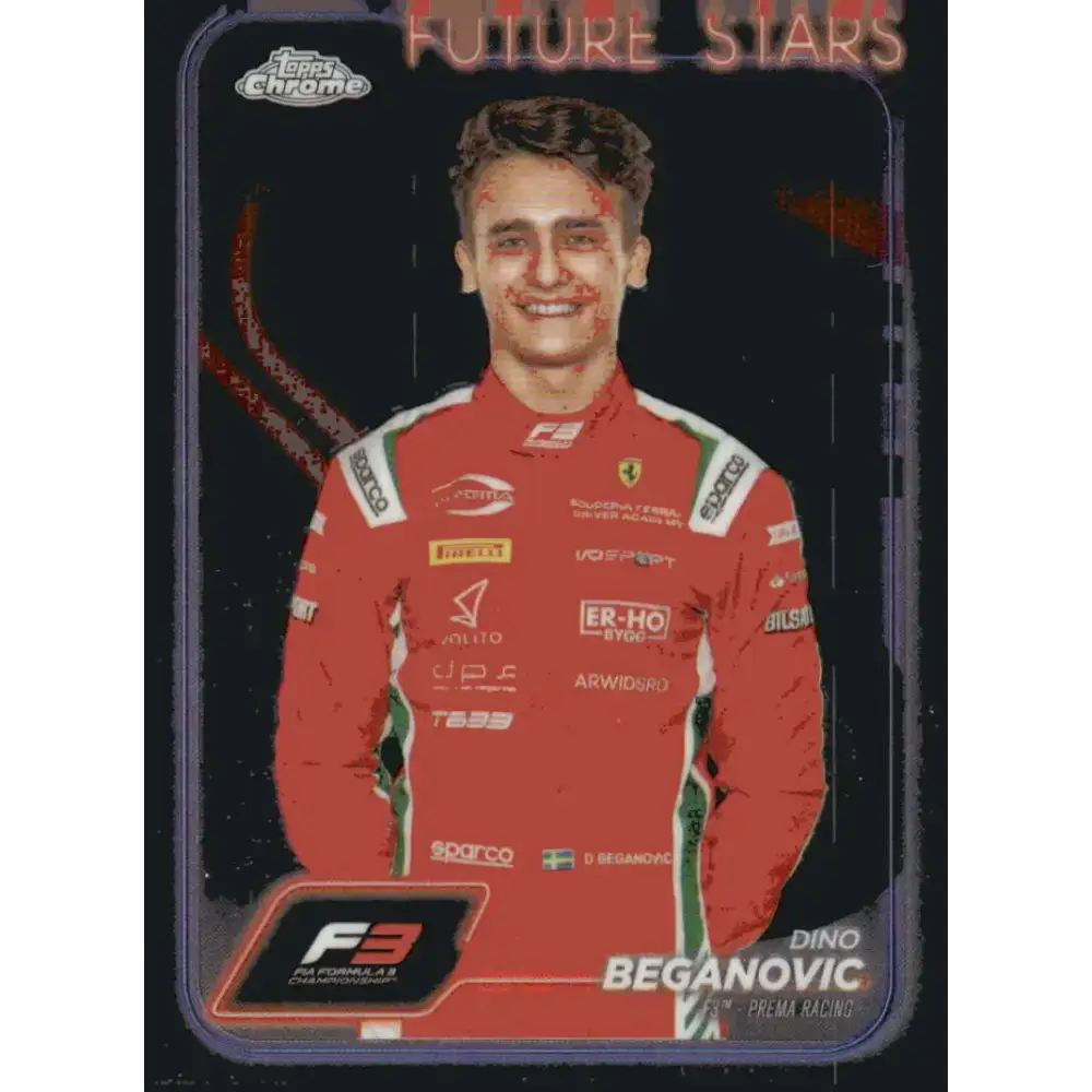 2024 Topps Chrome Formula 1 #43 Dino Beganovic EX Excellent F3 - PREMA Racing Racing Card - Racing Card Single