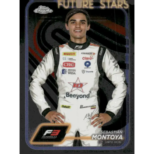 2024 Topps Chrome Formula 1 #53 Sebastian Montoya EX Excellent F3 - Campos Racing Racing Card - Racing Card Single