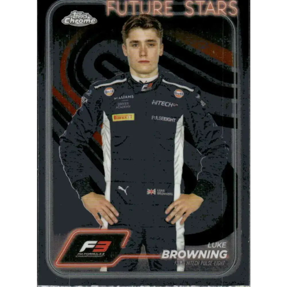 2024 Topps Chrome Formula 1 #55 Luke Browning NM-MT F3 - Hitech Pulse-Eight Racing Card - Racing Card Single