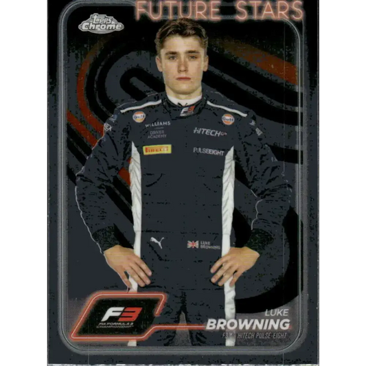 2024 Topps Chrome Formula 1 #55 Luke Browning NM-MT F3 - Hitech Pulse-Eight Racing Card - Racing Card Single