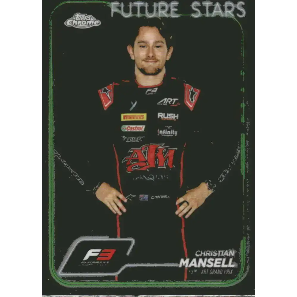 2024 Topps Chrome Formula 1 #64 Christian Mansell EX Excellent F3 - ART Grand Prix Racing Card - Racing Card Single