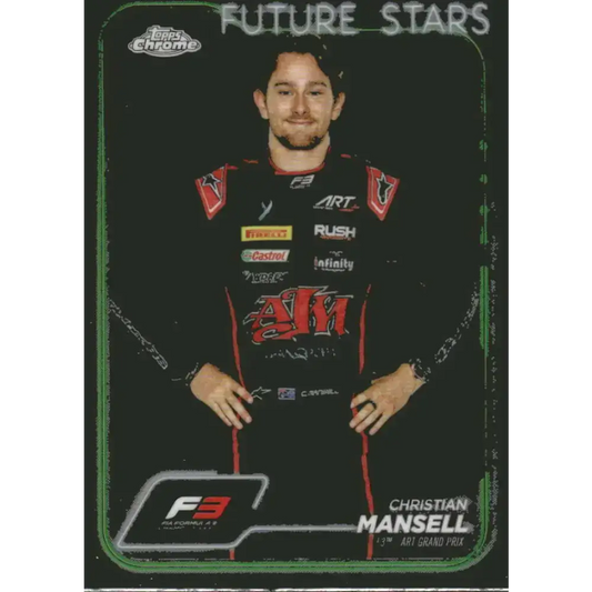 2024 Topps Chrome Formula 1 #64 Christian Mansell NM-MT F3 - ART Grand Prix Racing Card - Racing Card Single