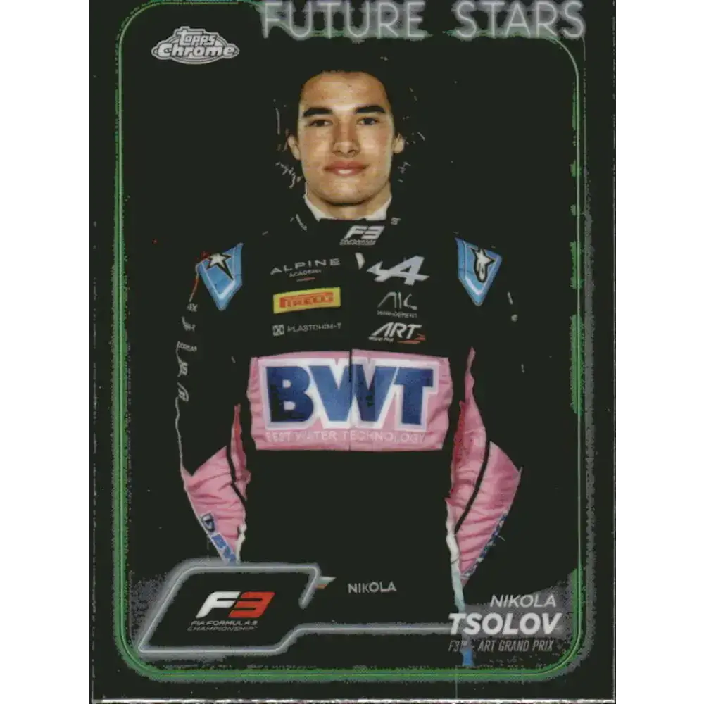 2024 Topps Chrome Formula 1 #66 Nikola Tsolov EX Excellent F3 - ART Grand Prix Racing Card - Racing Card Single
