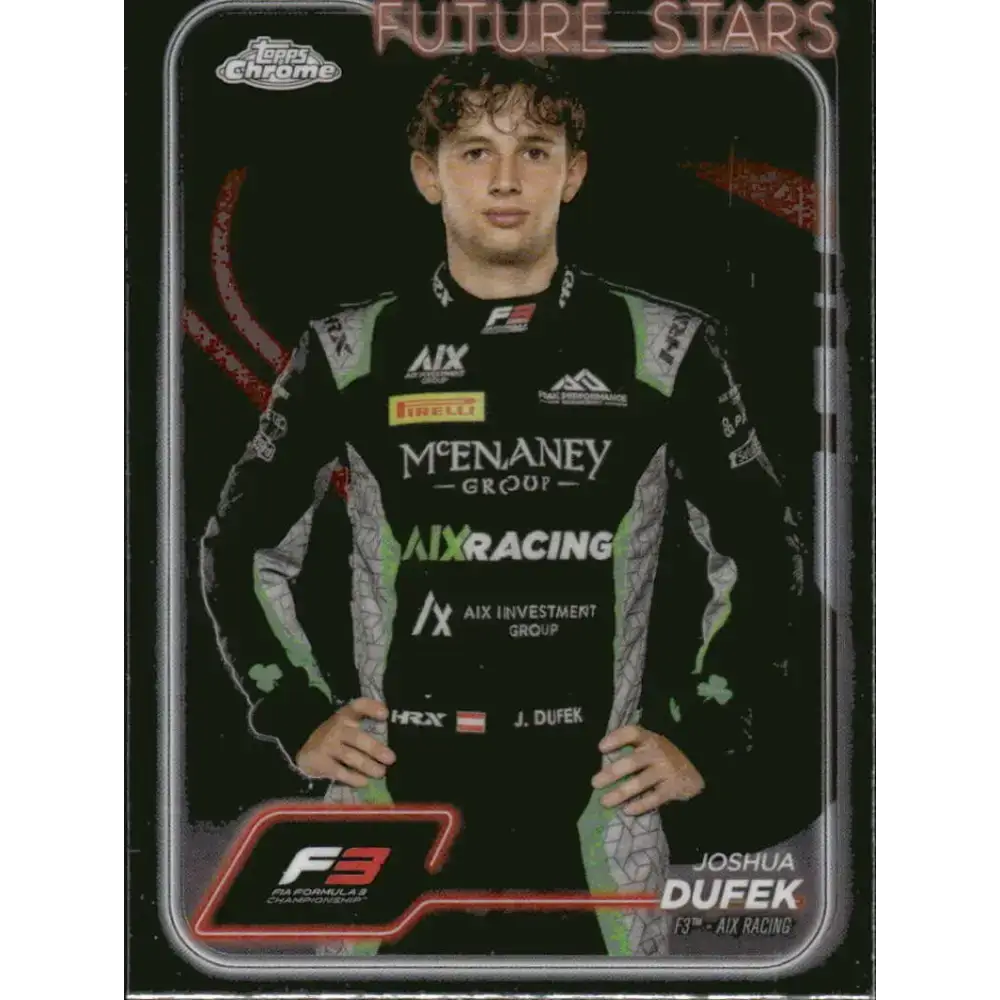 2024 Topps Chrome Formula 1 #69 Joshua Dufek EX Excellent F3 - AIX Racing Racing Card - Racing Card Single