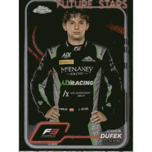 2024 Topps Chrome Formula 1 #69 Joshua Dufek EX Excellent F3 - AIX Racing Racing Card - Racing Card Single