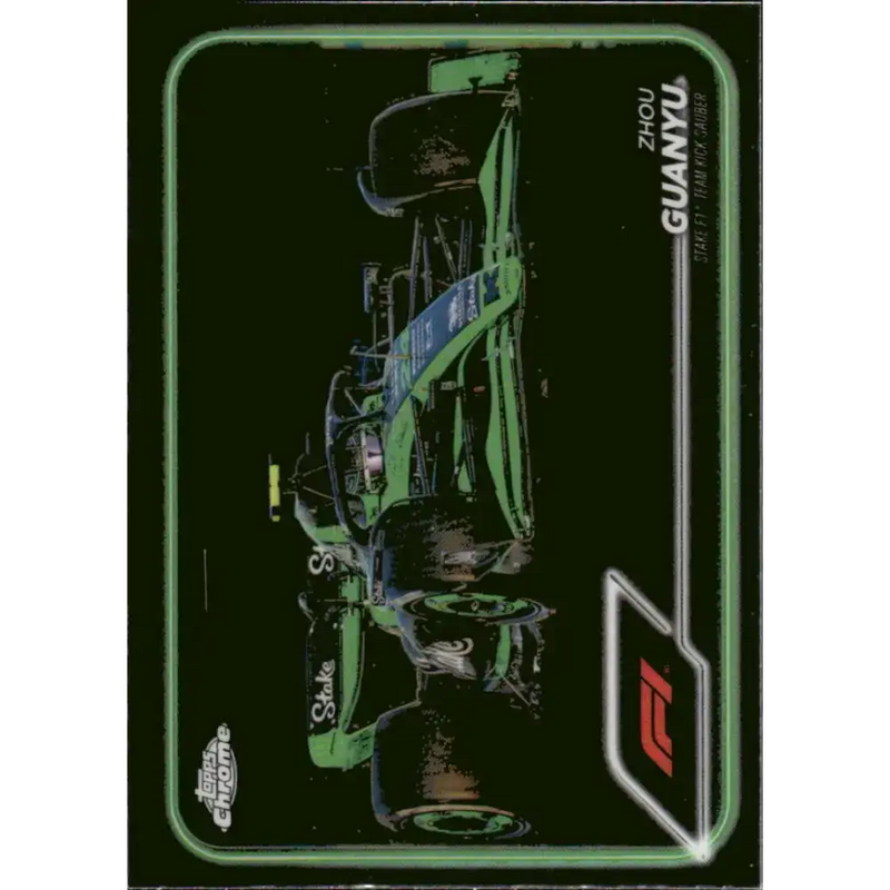 2024 Topps Chrome Formula 1 #86 Zhou Guanyu EX Excellent Stake F1 Team KICK Sauber Racing Card - Racing Card Single