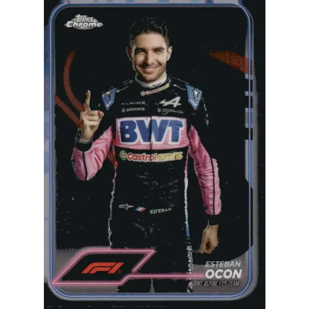 2024 Topps Chrome Formula 1 #9 Esteban Ocon NM-MT BWT Alpine F1 Team Racing Card - Racing Card Single