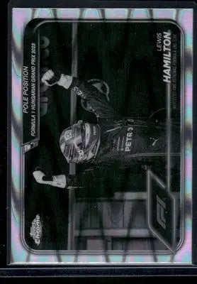2024 Topps Chrome Formula 1 Lewis Hamilton #158 Refractor Black & White Racing - Racing Card Single