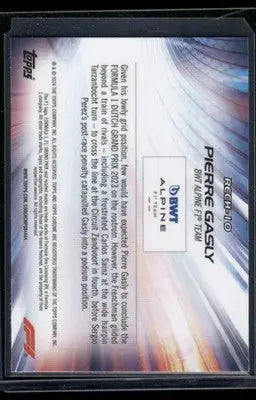 2024 Topps Chrome Formula 1 Re-Charged Pierre Gasly #RECH10 Racing - Racing Card Single