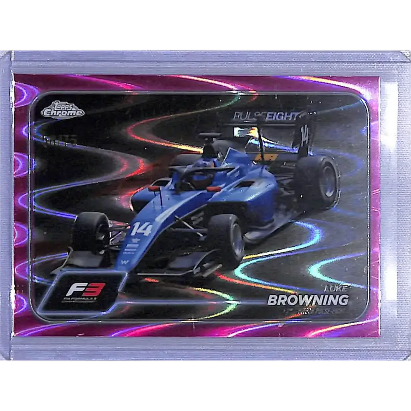 2024 Topps Chrome Formula 1 Refractor Pink RayWave #127 Luke Browning NM-MT 56/75 F3 - Hitech Pulse-Eight Racing Card