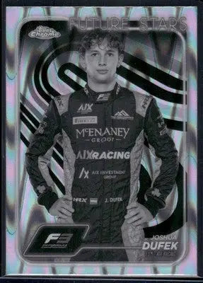 2024 Topps Chrome Formula 3 Future Stars Joshua Dufek 69 Refractor Black & White - Racing Card Single