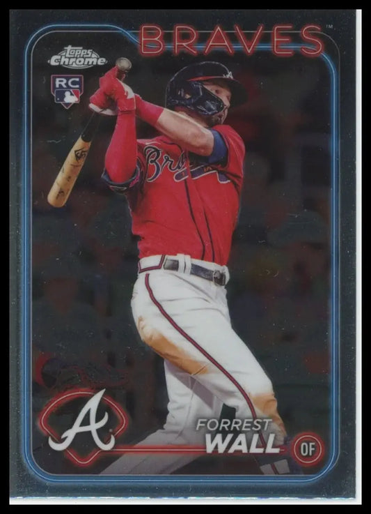 2024 Topps Chrome Forrest Wall RC 176 Atlanta Braves NM - Baseball Card Single