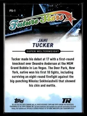 2024 Topps Chrome #FS-1 Jahi Tucker Future Stars Refractor - Other