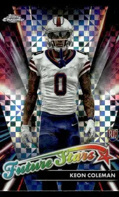 2024 Topps Chrome #FS-10 Keon Coleman Future Stars X-Fractor - Football Card Single