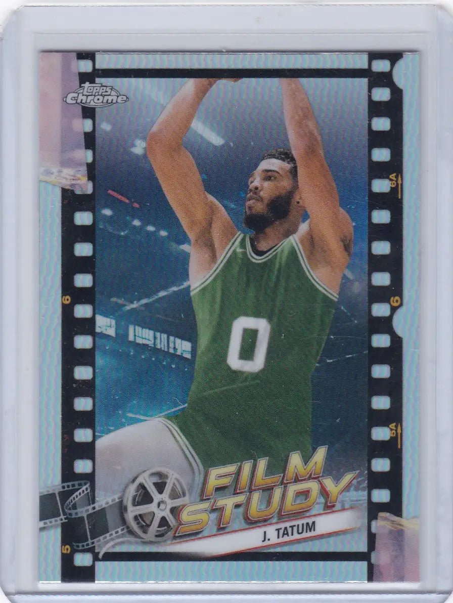 2024 TOPPS CHROME #FS-2 JAYSON TATUM FILM STUDY REFRACTOR- BOSTON CELTICS - Basketball Card Single