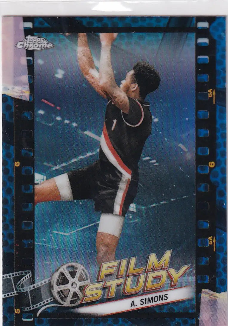 2024 TOPPS CHROME #FS-20 ANFERNEE SIMONS BLUE HOLO- PORTLAND TRAIL BLAZZERS - Basketball Card Single