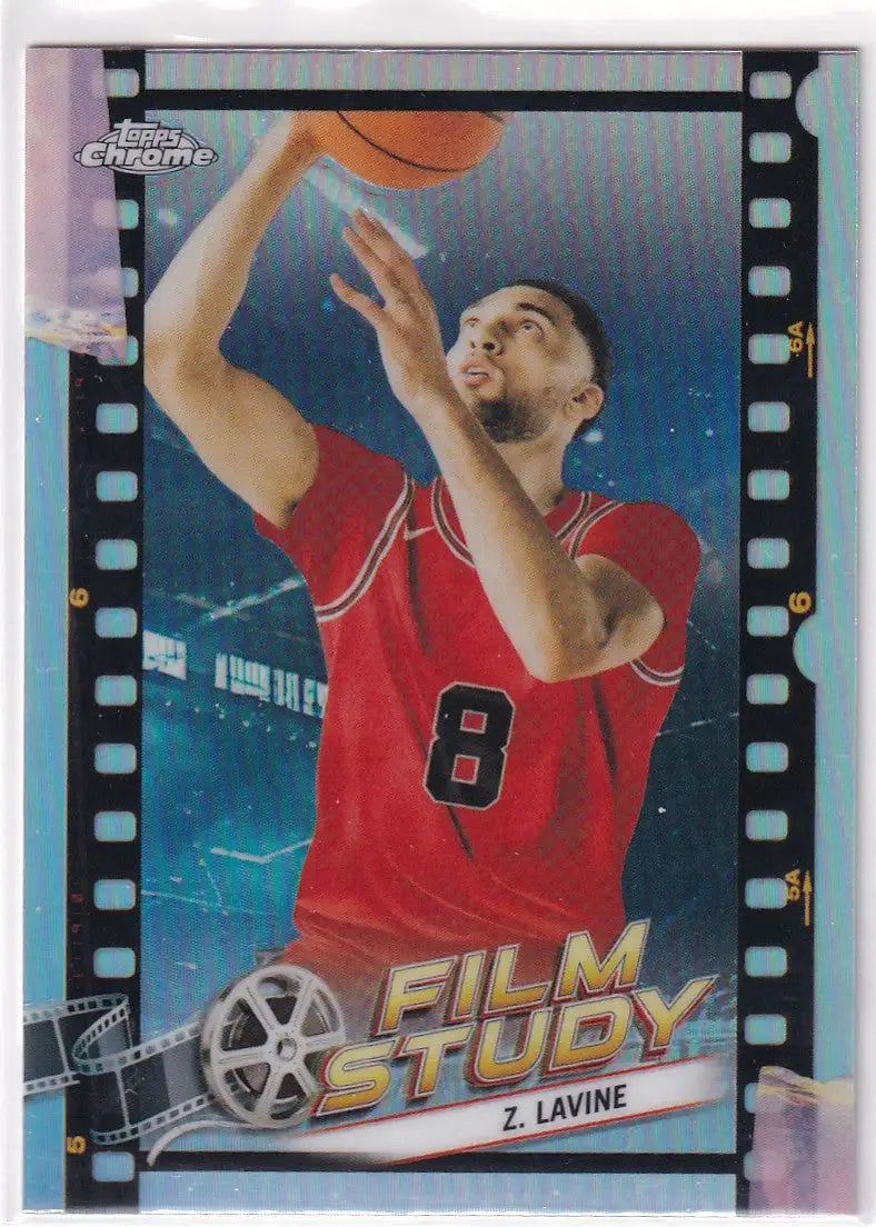 2024 TOPPS CHROME #FS-4 ZACH LAVINE FILM STUDY REFRACTOR- CHICAGO BULLS - Basketball Card Single