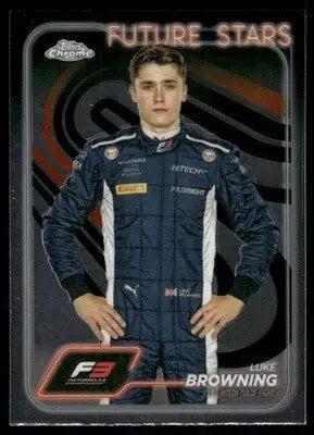 2024 Topps Chrome Future Stars Luke Browning #55 Auto Racing - Racing Card Single