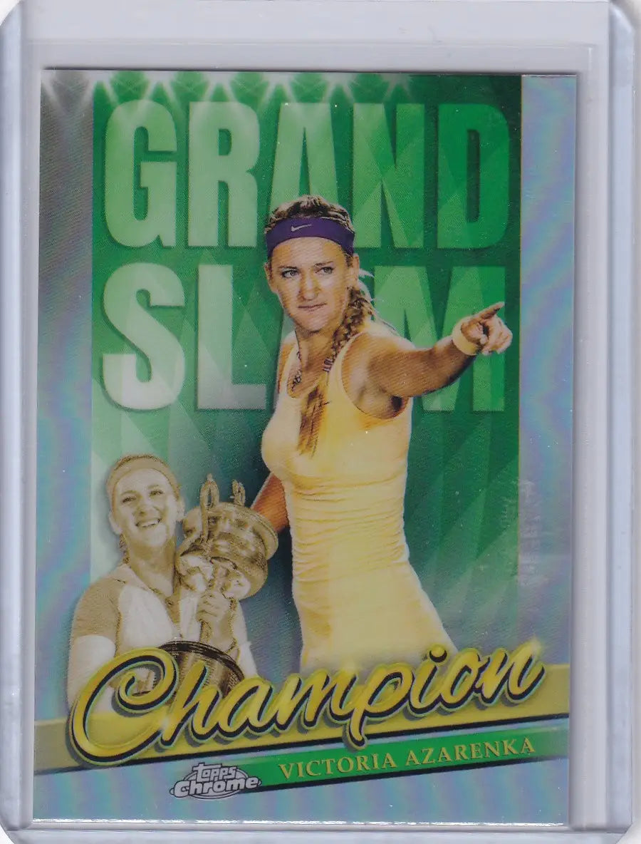 Trading card featuring GRAND SLAM CHAMPION text for Topps Chrome Grand Slam Champions