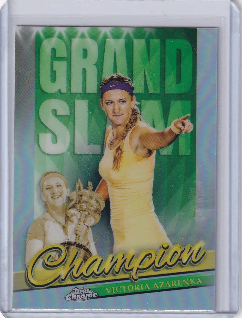 Trading card featuring GRAND SLAM CHAMPION text for Topps Chrome Grand Slam Champions