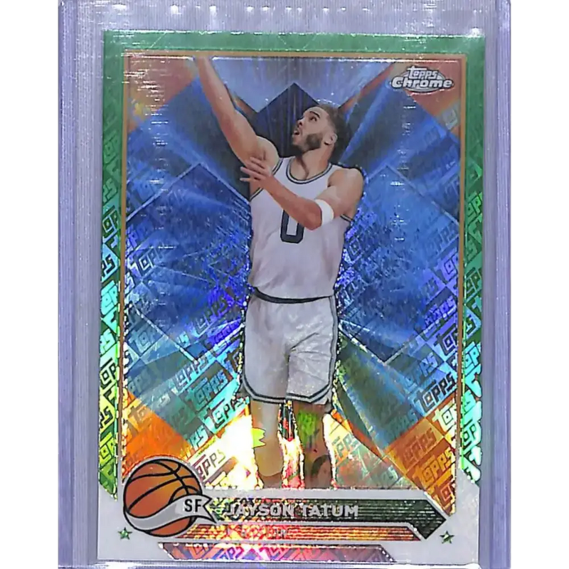 2024 Topps Chrome Green Logo Refractor #164 Jayson Tatum NM-MT Boston Celtics - Basketball Card Single