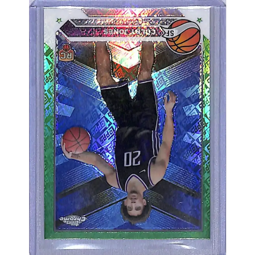2024 Topps Chrome Green Logo Refractor #91 Colby Jones NM-MT Sacramento Kings - Basketball Card Single