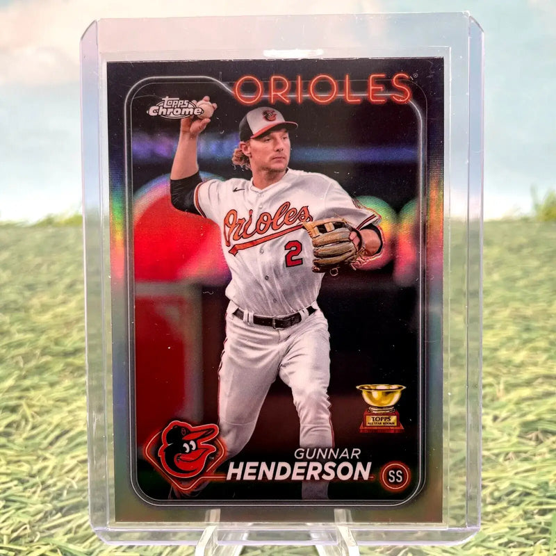 2024 Topps Chrome- Gunnar Henderson -Refractor- #36 Trophy -Orioles - Baseball Card Single