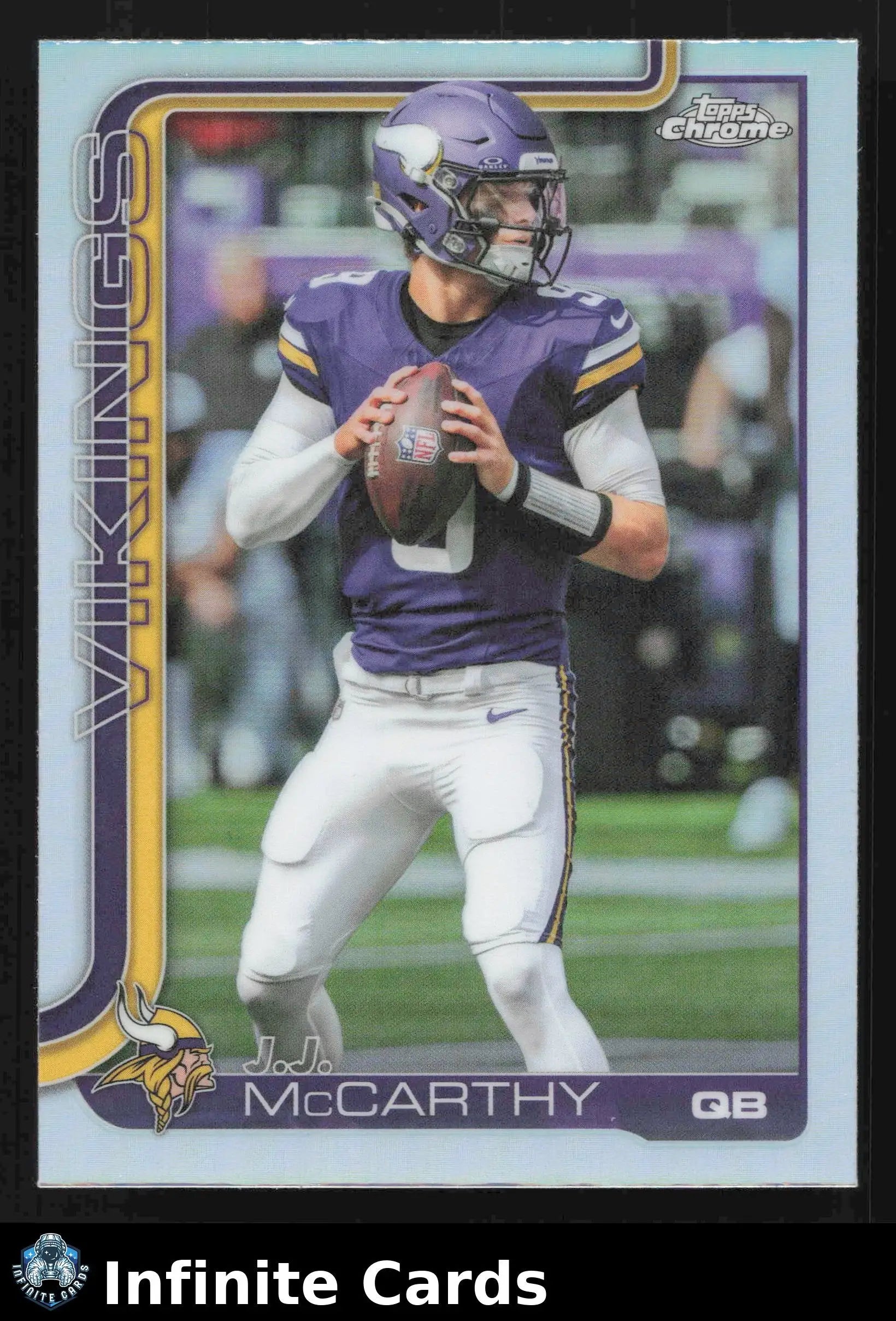 2024 Topps Chrome J.J. MCCARTHY #199 Refractor Minnesota Vikings - Football Card Single