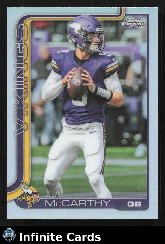 2024 Topps Chrome J.J. MCCARTHY #199 Refractor Minnesota Vikings - Football Card Single