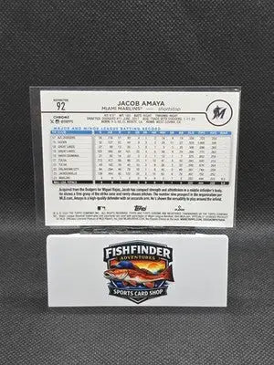 2024 Topps Chrome - Jacob Amaya #92 Refractor (RC) - Baseball Card Single
