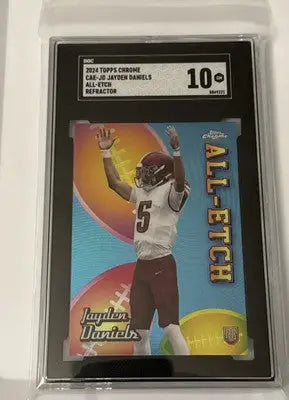 2024 Topps Chrome Jayden Daniels All Etch Refractor SGC 10 - Football Card Single