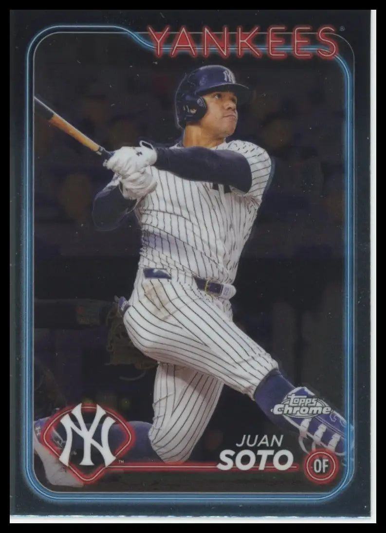 2024 Topps Chrome Juan Soto 150 New York Yankees Baseball NM - Baseball Card Single