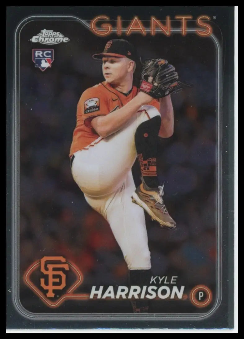 2024 Topps Chrome Kyle Harrison RC 191 San Francisco Giants Baseball NM - Baseball Card Single