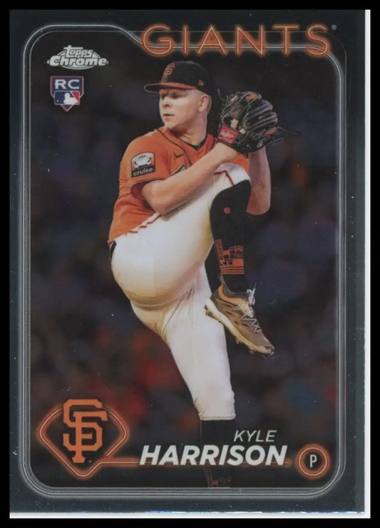 2024 Topps Chrome Kyle Harrison RC 191 San Francisco Giants Baseball NM - Baseball Card Single
