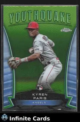 2024 Topps Chrome KYREN PARIS #YQ-34 Youthquake Green Refr /99 Angels RC