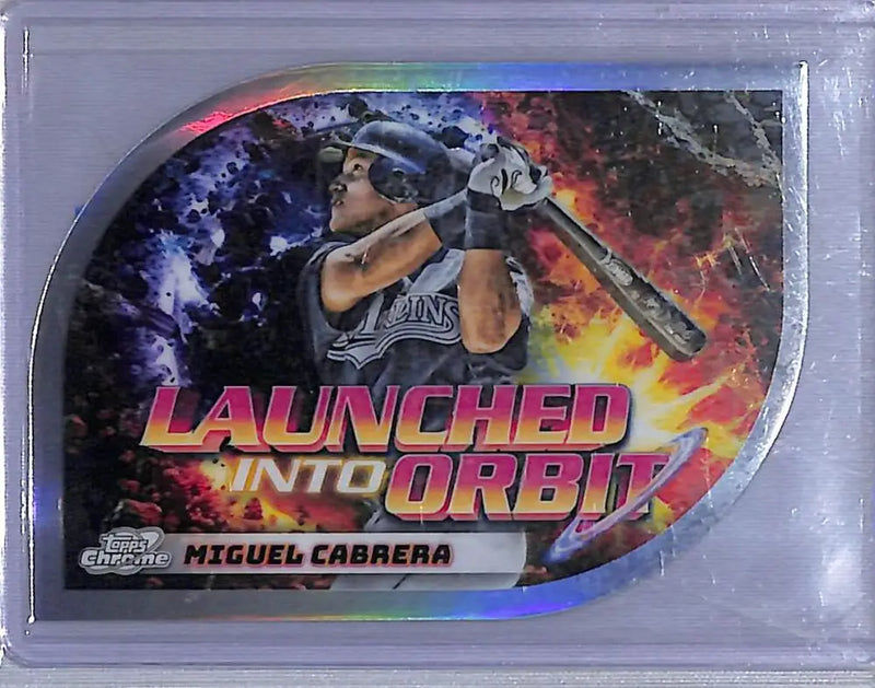 2024 Topps Chrome Launched Into Orbit Die Cut #LIO-16 Miguel Cabrera NM-MT Florida Marlins - Baseball Card Single