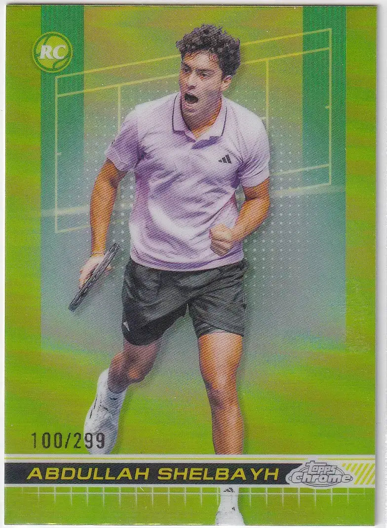2024 Topps Chrome Lime Refractor 100/299 #172 Abdullah Shelbayh