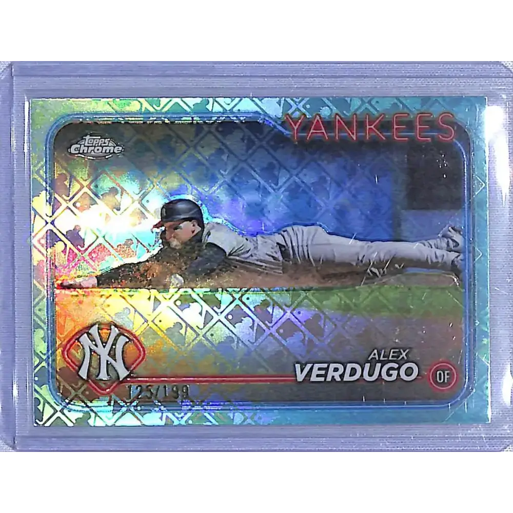 2024 Topps Chrome Logofractor #11 Alex Verdugo NM-MT 125/199 New York Yankees Baseball Card - Baseball Card Single