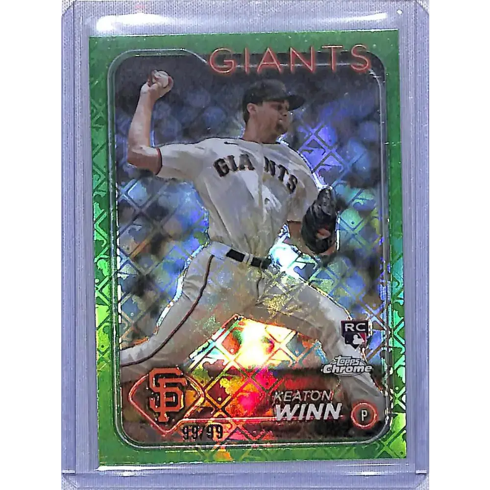 2024 Topps Chrome Logofractor Edition Refractor MLB Green #208 Keaton Winn NM-MT RC Rookie San Francisco Giants