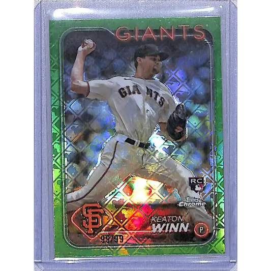 2024 Topps Chrome Logofractor Edition Refractor MLB Green #208 Keaton Winn NM-MT RC Rookie San Francisco Giants