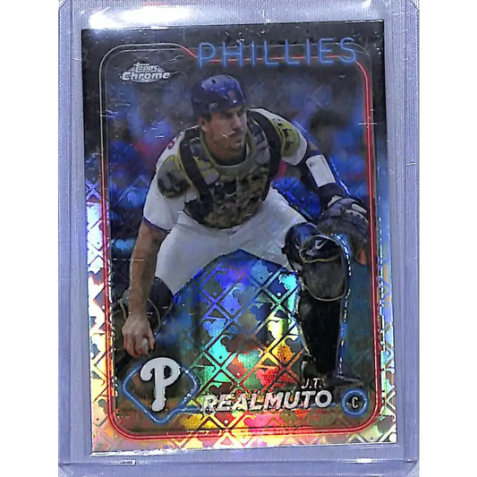 2024 Topps Chrome Logofractor Refractor #261 J.T. Realmuto NM-MT - Baseball Card Single