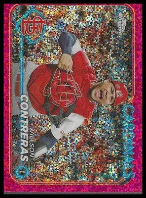 2024 Topps Chrome Magenta Speckle Refractors #234 Willson Contreras #215/350